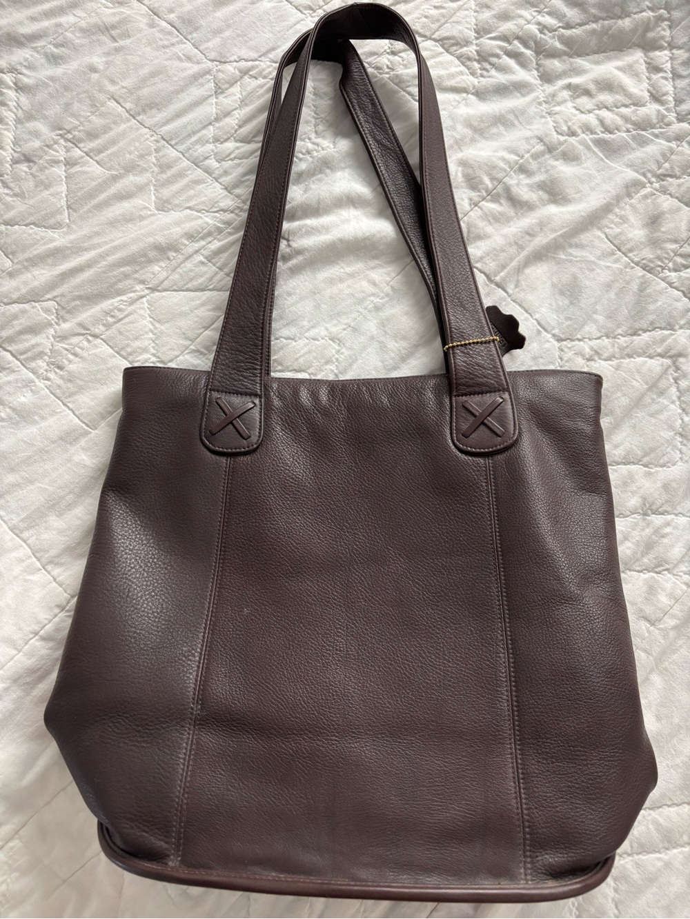 Valerie Stevens Dark Brown Leather Tote